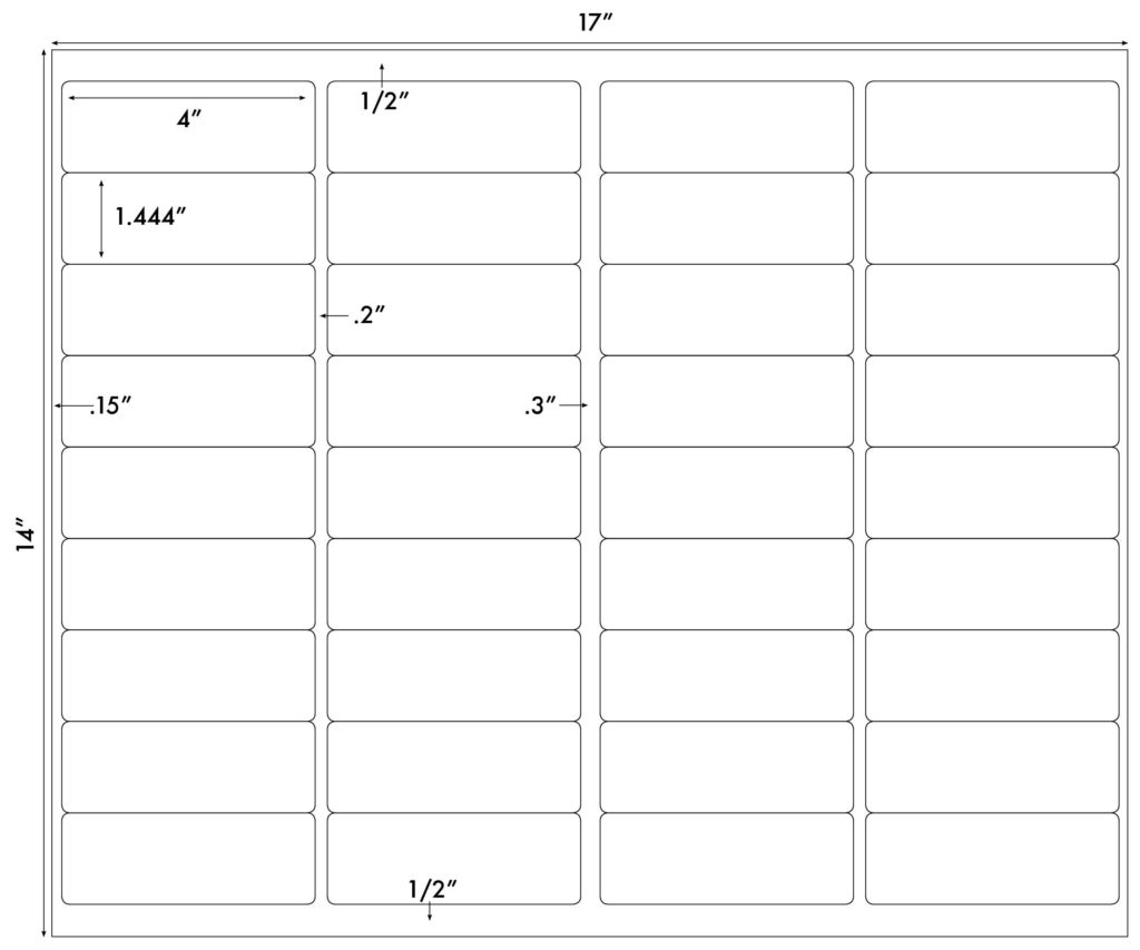 Steadfast Die-Cut Label Template: SF9380 Wide - Steadfast Paper