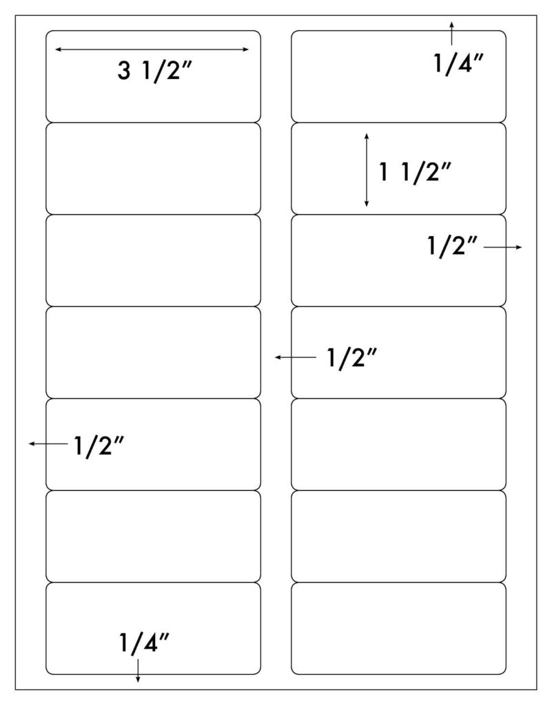 Steadfast Die-Cut Label Template: SF3160 - Steadfast Paper