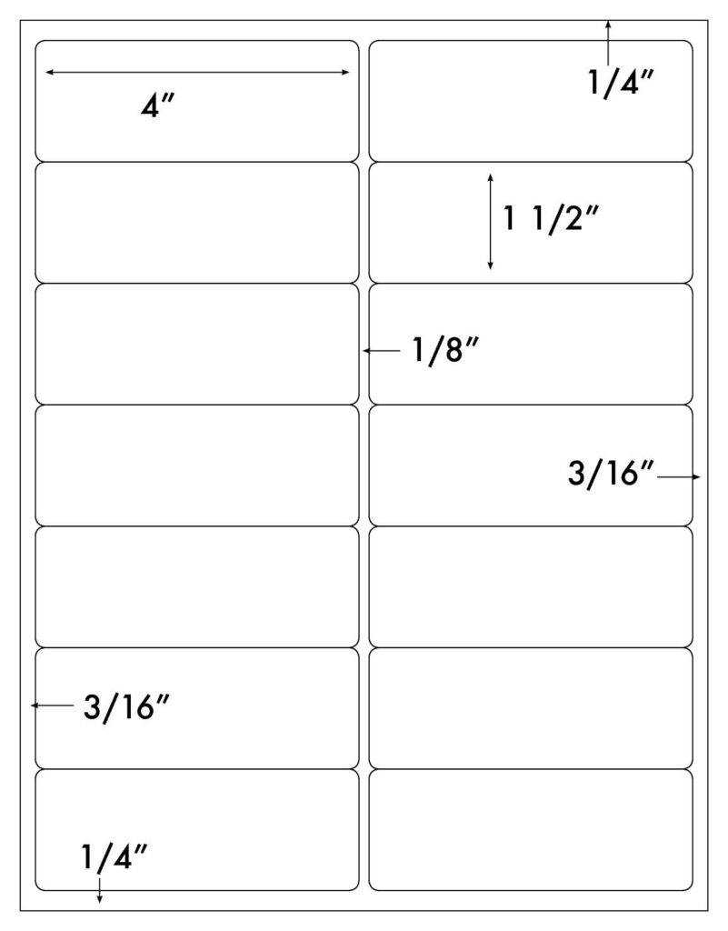 Steadfast Die-Cut Label Template: SF3200 - Steadfast Paper