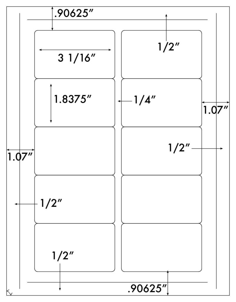 Steadfast Die-Cut Label Template: SF4005 - Steadfast Paper