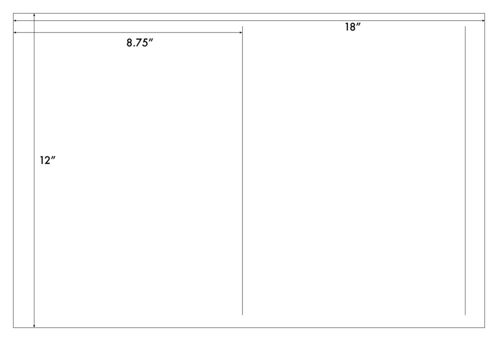 Blank Plastic Template Sheet 12in x 18in