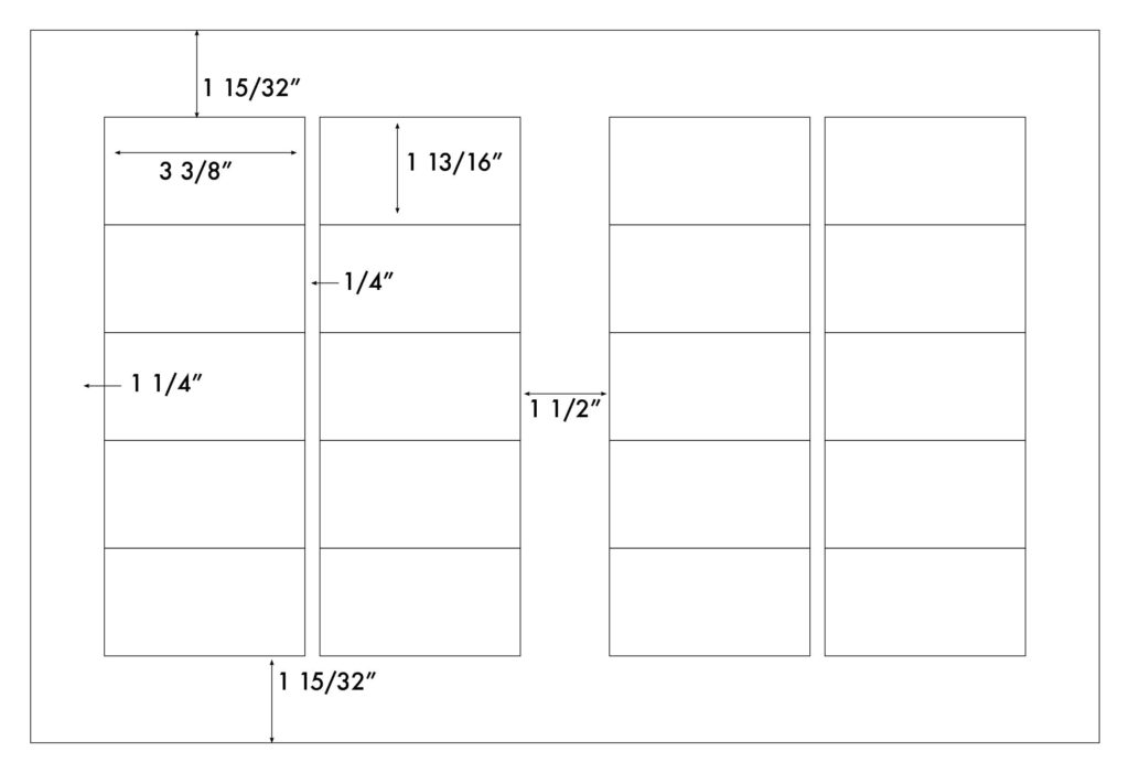 Steadfast Die-Cut Label Template: SF6019D - Steadfast Paper