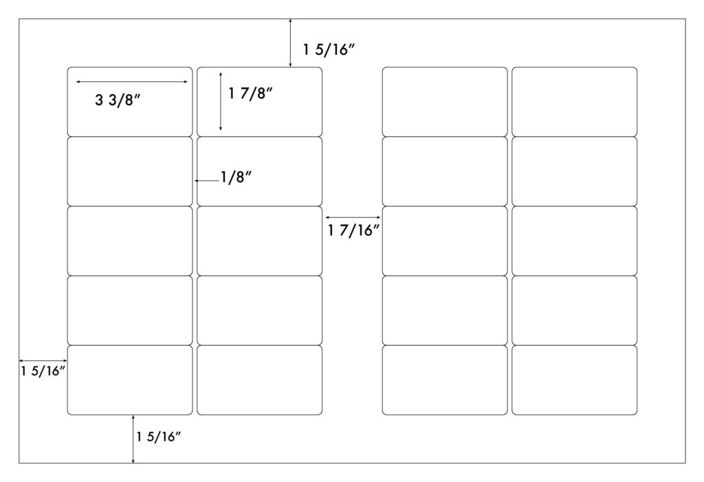 Steadfast Die-Cut Label Template: SF6020D - Steadfast Paper