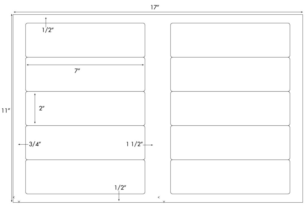 Steadfast Die-Cut Label 11x17 Template: SF5599 - Steadfast Paper