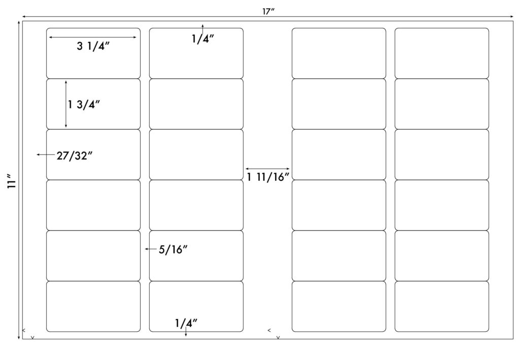 Steadfast Die-Cut Label 11x17 Template: SF7081 - Steadfast Paper