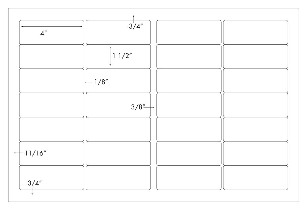 Steadfast Die-Cut Label Template: SF7200D - Steadfast Paper